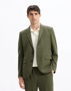 Celio Veste de costume slim lin mélangé -^Homme Vestes De Costumes|Vestes De Costume