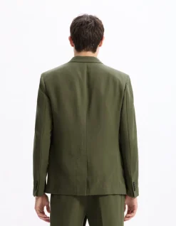 Celio Veste de costume slim lin mélangé -^Homme Vestes De Costumes|Vestes De Costume