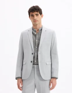 Celio Veste de costume slim stretch - gris clair^Homme Vestes De Costumes|Vestes De Costume