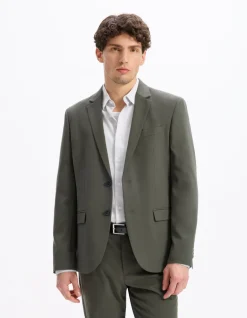 Celio Veste de costume slim stretch - kaki clair^Homme Vestes De Costumes|Vestes De Costume
