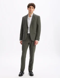 Celio Veste de costume slim stretch - kaki clair^Homme Vestes De Costumes|Vestes De Costume