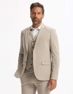 Celio Veste de costume slim stretch - beige^Homme Vestes De Costumes|Vestes De Costume
