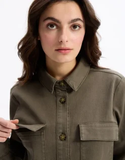 Celio Veste effet denim - kaki^Femme Vestes & Blazers