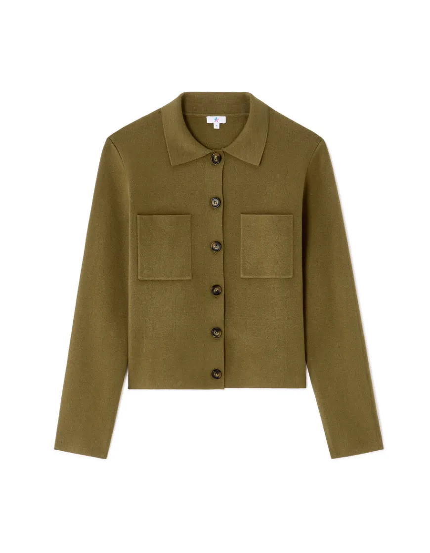 Celio Veste en maille compacte - verte^Femme Gilets & Cardigans