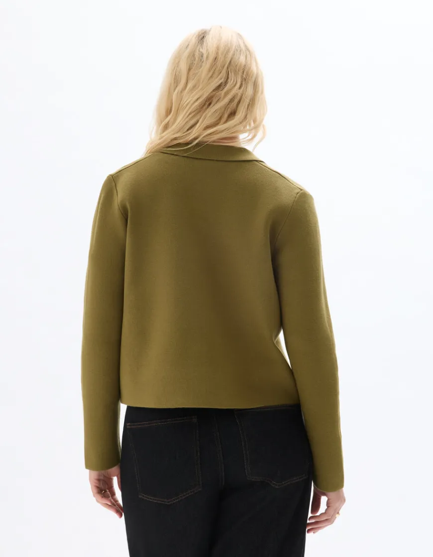 Celio Veste en maille compacte - verte^Femme Gilets & Cardigans