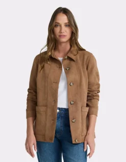 Celio Veste en Suédine - beige^Femme Vestes & Blazers