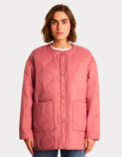 Celio Veste matelassé col rond - rose^Femme Doudounes|Manteaux