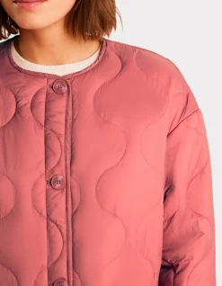 Celio Veste matelassé col rond - rose^Femme Doudounes|Manteaux