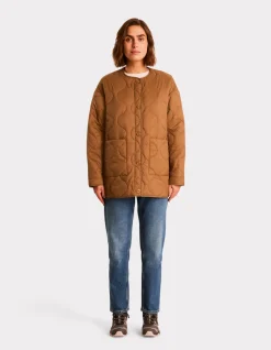 Celio Veste matelassé col rond - marron^Femme Doudounes|Manteaux