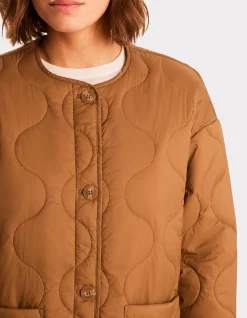 Celio Veste matelassé col rond - marron^Femme Doudounes|Manteaux