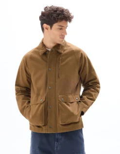 Celio Veste multipoches et col velour - marron^Homme Blousons|Vestes