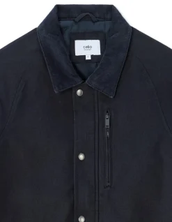 Celio Veste multipoches et col velour - marron^Homme Manteaux|Blousons