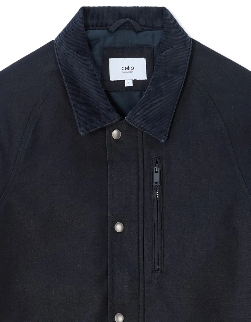 Celio Veste multipoches et col velour - marron^Homme Manteaux|Blousons