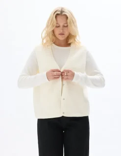 Celio Veste sherpa sans manche - écru^Femme Sportswear|Loungewear