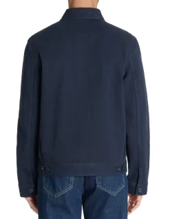 Celio Veste zippée col chemise 100% coton - marine^Homme Manteaux|Blousons